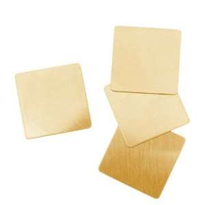  Solid Brass Square Stamping Blanks   19.5mm 24 Gauge Thick 