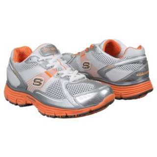 Athletics Skechers Tone ups Womens Ready Set Silver/Orange Shoes 