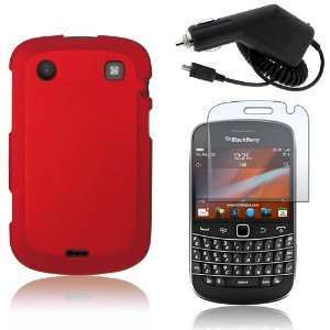  BlackBerry Bold 9900/9930   Red Rubberized Hard Plastic Skin 