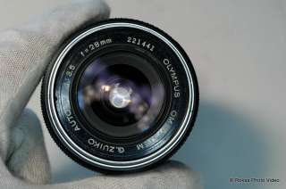 Olympus 28mm f3.5 lens OM manual focus wide angle  