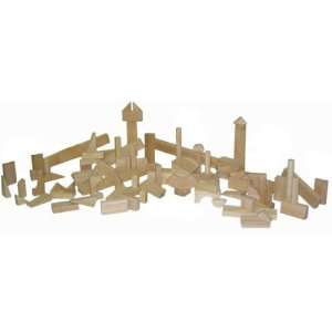  Hardwood Building Block Set   93 Pieces Toys & Games
