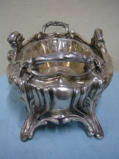Antique Art Nouveau silver bronze centerpiece # 01569  
