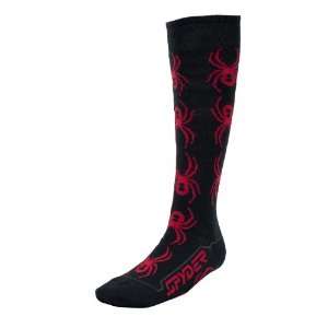  Bug Out Ski Socks Black/Gargoyle/Red 