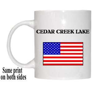  US Flag   Cedar Creek Lake, Texas (TX) Mug Everything 