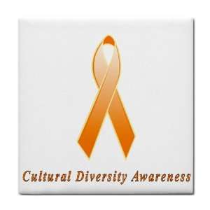  Cultural Diversity Awareness Ribbon Tile Trivet 