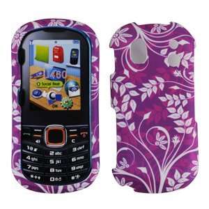  Purple with White Leaf Rubber Texture Samsung Intensity 2 