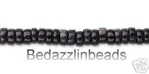 16 Inch Strand Blue Goldstone 4x2mm Heishe Glass Beads  