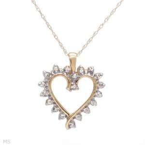   I2 I3 Color I K Diamonds Gold Heart Necklace CleverSilver Jewelry