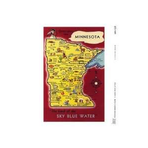  Map of Minnesota, Minnesota Magnet, 2.5x3.5
