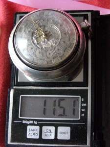 RRR Antique Silver Verge Fusee DIGITAL DATE pocket watch.Tarts London 