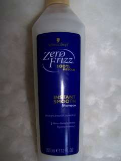 Schwarzkopf Zero Frizz Instant Smooth Shampoo12oz Rare  
