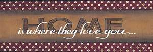 Home Is Where They Love You Sign Family Framed Picture  