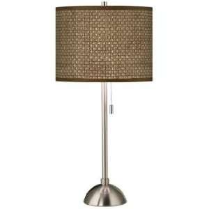 Interweave Pattern Giclee Shade Contemporary Table Lamp
