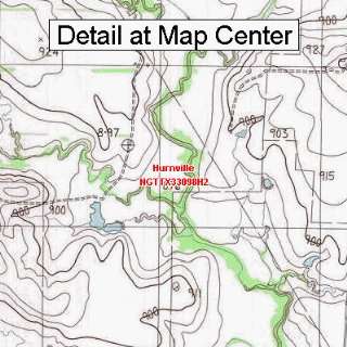 USGS Topographic Quadrangle Map   Hurnville, Texas (Folded/Waterproof 