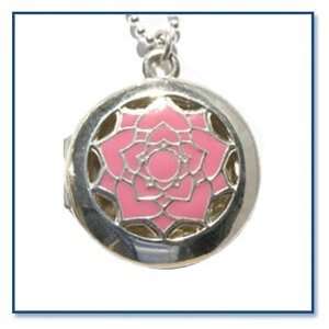  Chakra Aroma Locket, Crown   Silver w Pink Health 