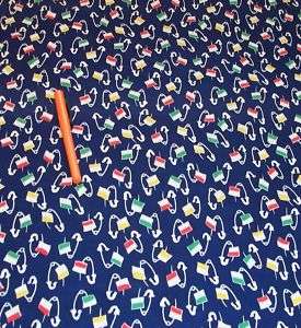 SAFETY PINS Print NOVELTY COTTON FABRIC by the 1 + yard  