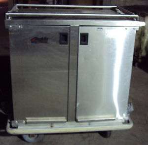 VINTAGE STAINLESS  FOOD  CATERING SERVICE  CART  2 DOOR  