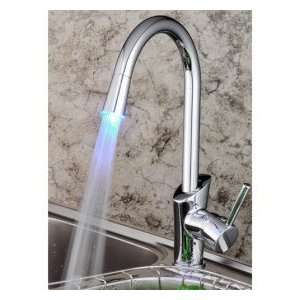  Chrome Single Handle LED Centerset Kitchen Faucet