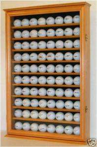 80 Golf Ball Display Case Cabinet Rack with door  