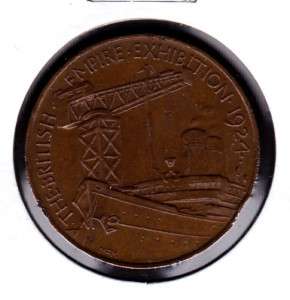 1924 Brass British Empire Exhibition Medal  