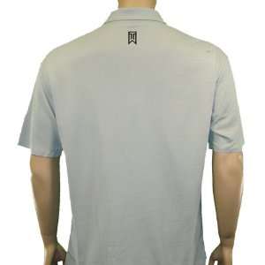  Nike Tiger Woods Platinum Polo Shirt w/TW ribbon logo Size 