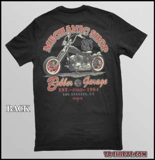 Bobber Motorcycle Route66 Harley Biker LA   T shirt  