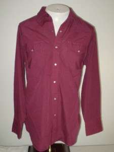 vtg ELY Cattleman Pearl Snap Western shirt 17 34 XL  