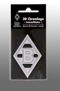 Borussia Mönchengladbach 3D Chrom Logo Auto Aufkleber Chromlogo 
