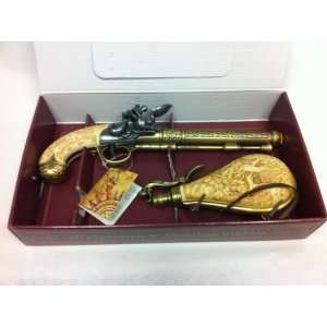New Brass Collectible Historical Replica flint lock Mechanism 12 Gun 