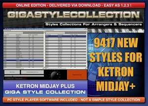 9400 NEW Styles for KETRON MIDJAY PLUS + PC Style Player Online 
