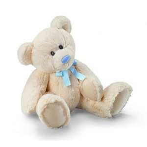  8.5 Cream Bear with Blue Ribbon Toys & Games