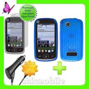 Charger + Screen +RB Case Cover NET 10 MOTOROLA EX124G  