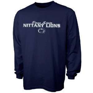   Lions Navy Blue Team Vision Long Sleeve T shirt