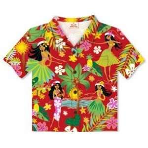 Hawaiian Christmas Boxed Cards Island Hula Honeys Red Aloha Shirt 