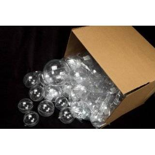  80mm Clear Plastic Acrylic Fillable Ball Ornament   Pkg of 