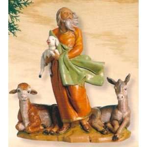  5 Inch Scale Fontanini Nathaniel the Shepherd with Animals 