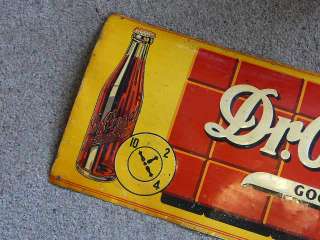 Old 1941 Tin Dr Pepper Good For Life Soda Pop Bottle Sign 10 2 4 