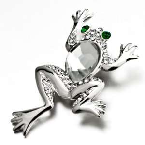 Pugster Mothers Day Gifts Clear Jumping Frog Swarovski Crystal Animal 