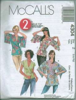 OOP McCalls Sewing Pattern Blouse Top Tunic Shirt Misses Plus Size 