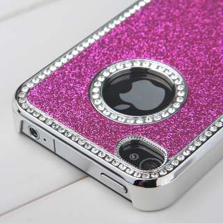   Glitter Diamond Chrome rhinestone Hard Case For iPhone 4 4S 4G  