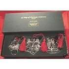 WATERFORD MARQUIS 12 DAYS OF XMAS ORNAMENT SET OF 3 ~ 1ST FIRST LTD 