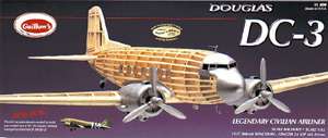 DC 3 Guillows Balsa Wood Model Airplane Kit #804  