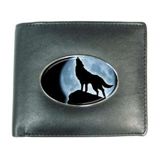 HOWLING WOLF Mens Leather Wallet Credit Card Gift  