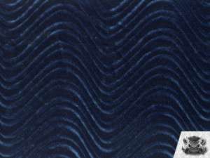 Velvet/Flocking Swirl NAVY BLUE Upholstery Fabric BTY  