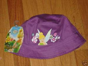 Disney Tinkerbell Fairy Sun Bucket Hat Girl 2T 3T 4T 5T  