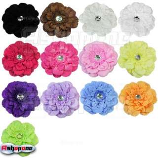 Large Peony Flower Clip for Baby Girl Crochet Headband  