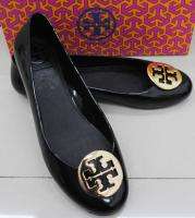 Tory Burch METAL Jelly Rubber Flat shoes BLACK/GOLD  