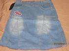 Jean Skirt Knee Length washed out look Juniors Size 9 10 NWT