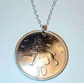 COIN JEWELRY~BRITISH LEO NECKLACE  