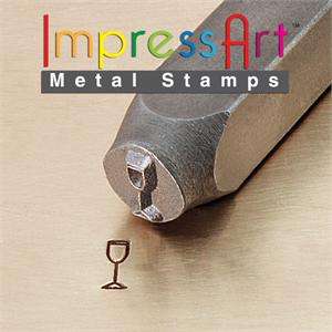 ImpressArt Metal Jewelry Design Stamp  Champagne Glass  